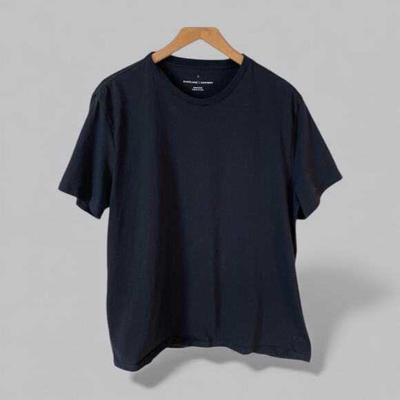 EVERLANE New Men's Organic Cotton Short Sleeve Crew Neck T Shirt Black Size XL - Picture 8 of 8